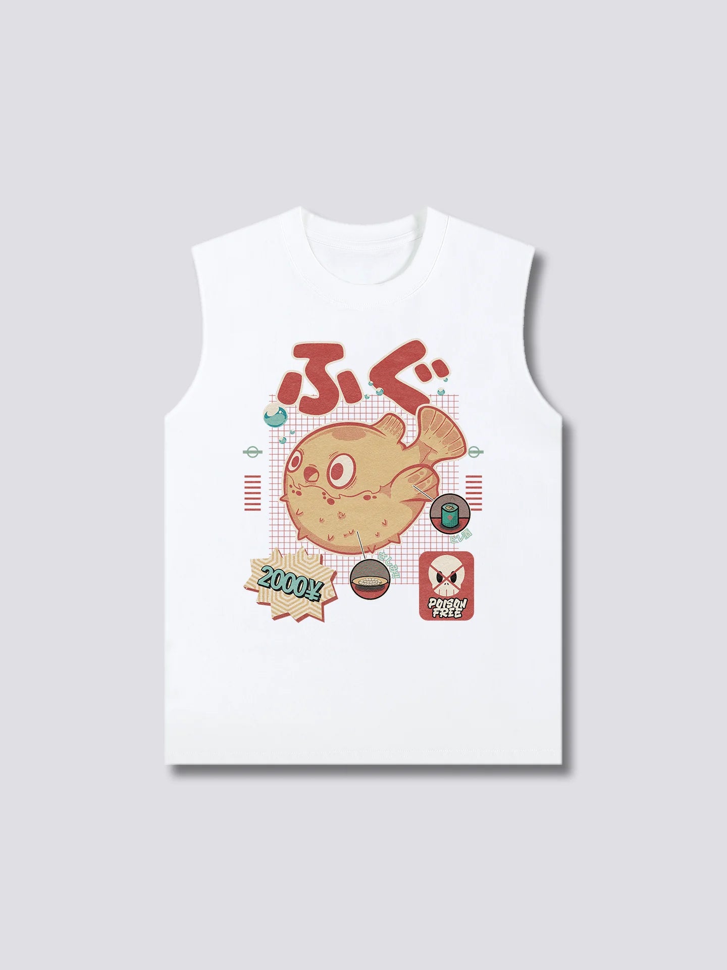 Front Print - Fugu Tank Top