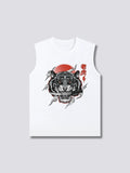 Front Print - White Tiger Tank Top