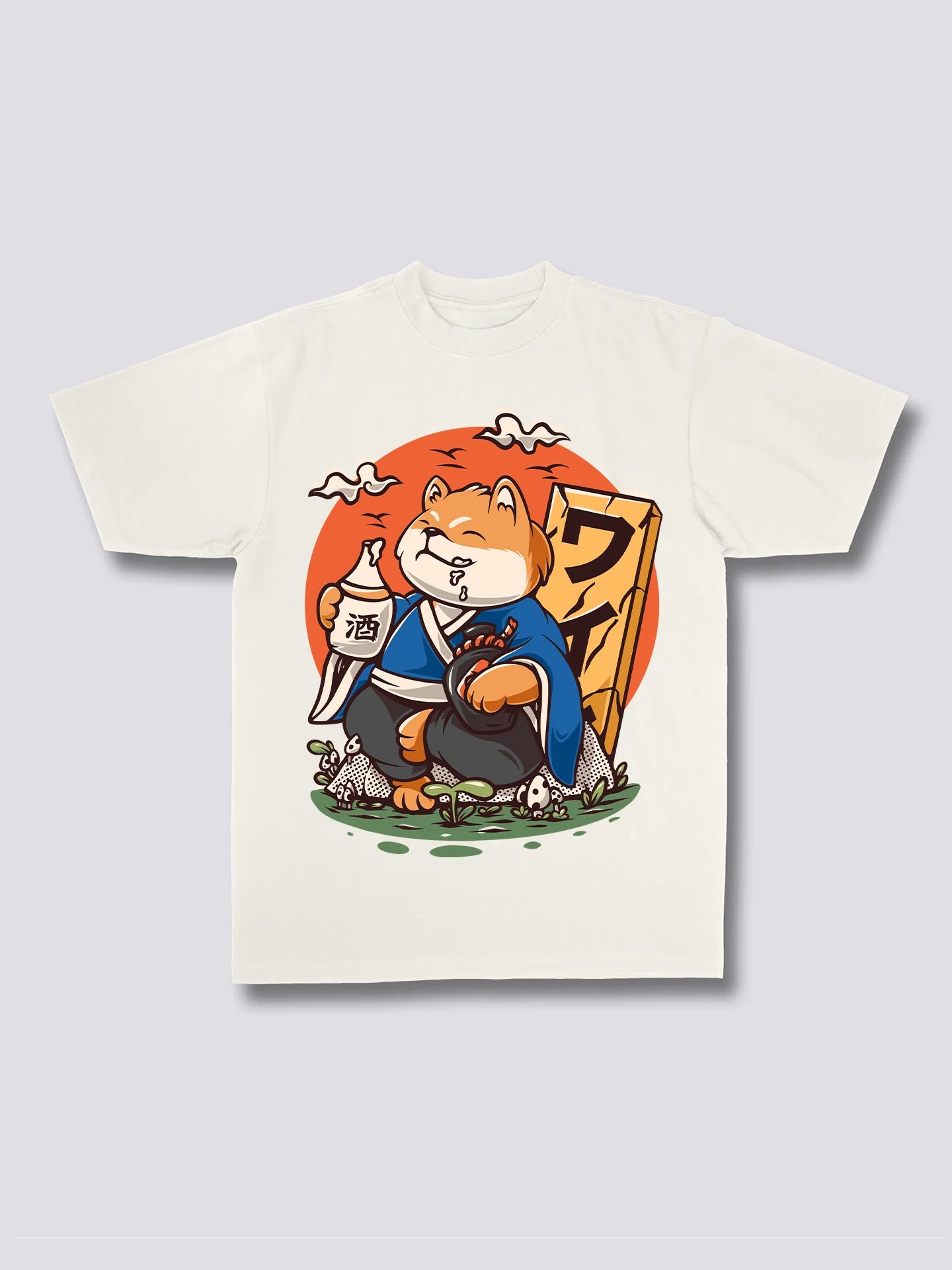 Front Print - Drunk Shiba T-Shirt