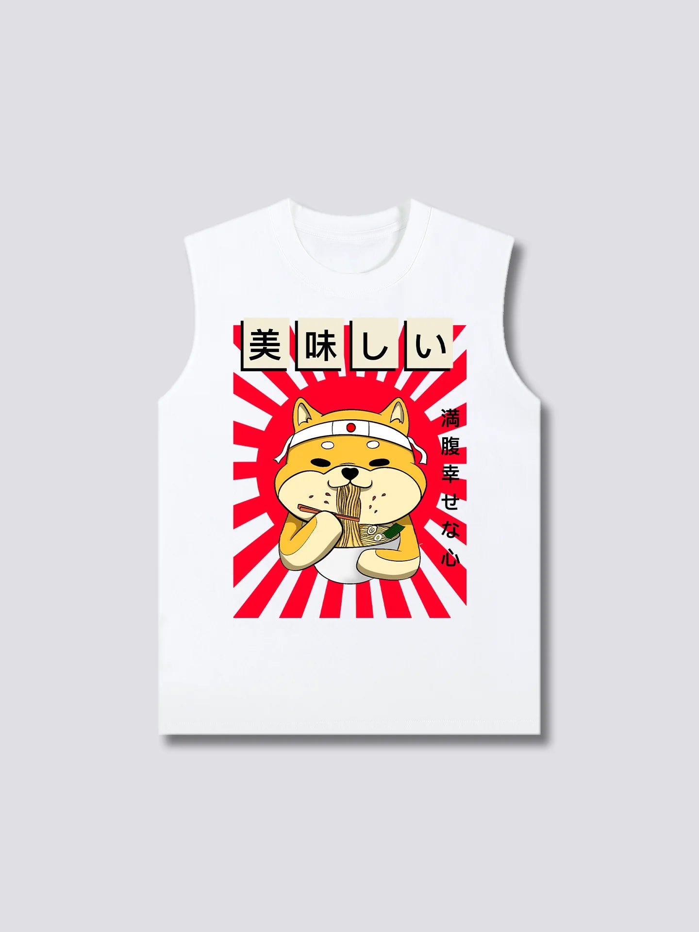 Front Print - Ramen Shiba Tank Top