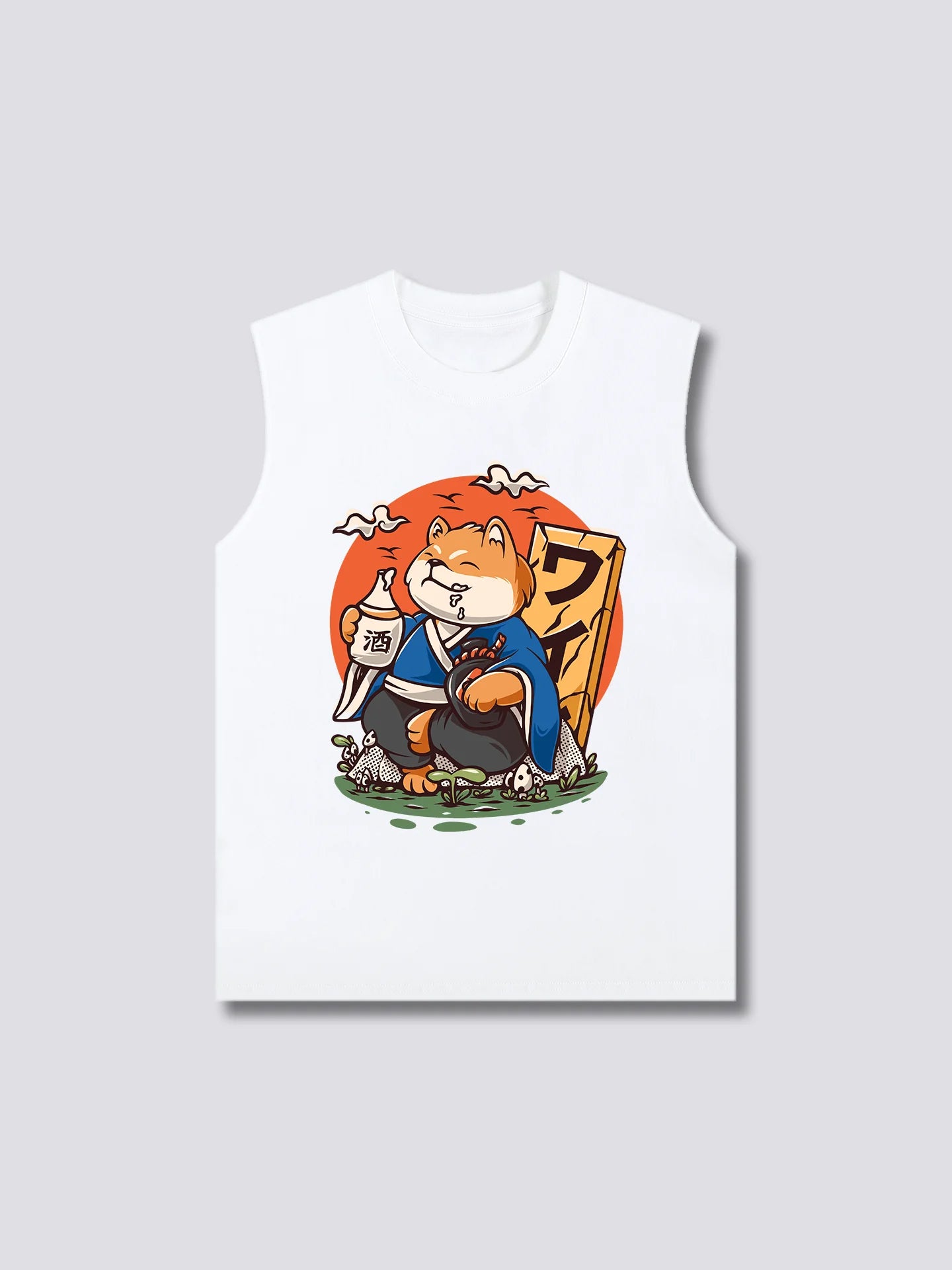 Front Print - Drunk Shiba Tank Top