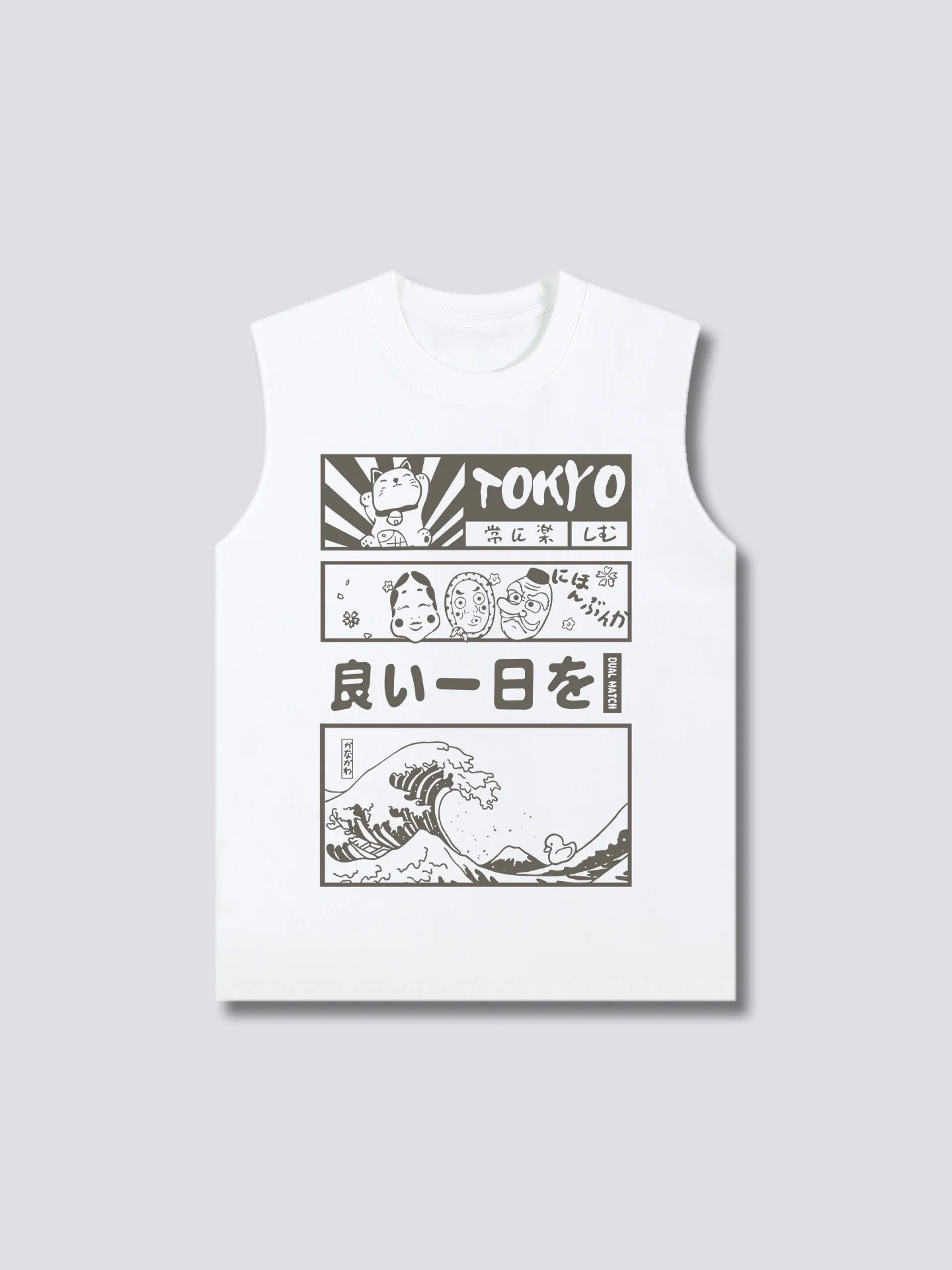 Front Print - Tokyo Wave Tank Top