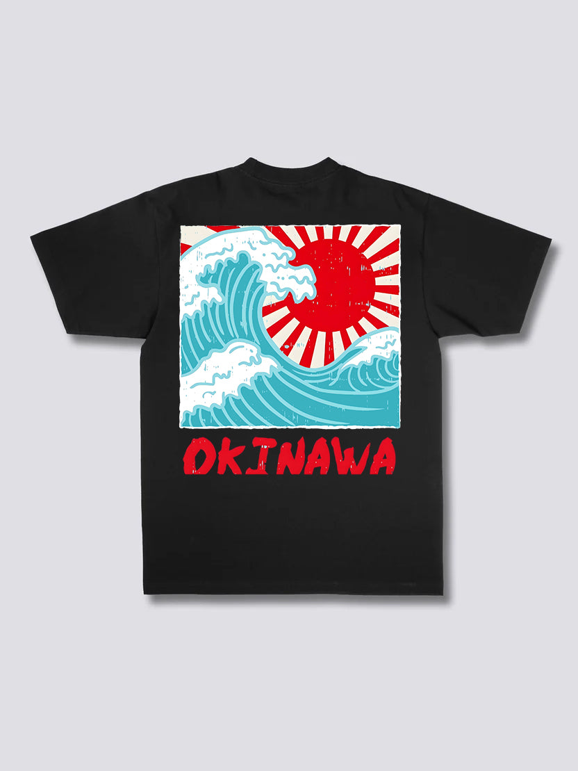 Okinawa Great Wave Print T-Shirt