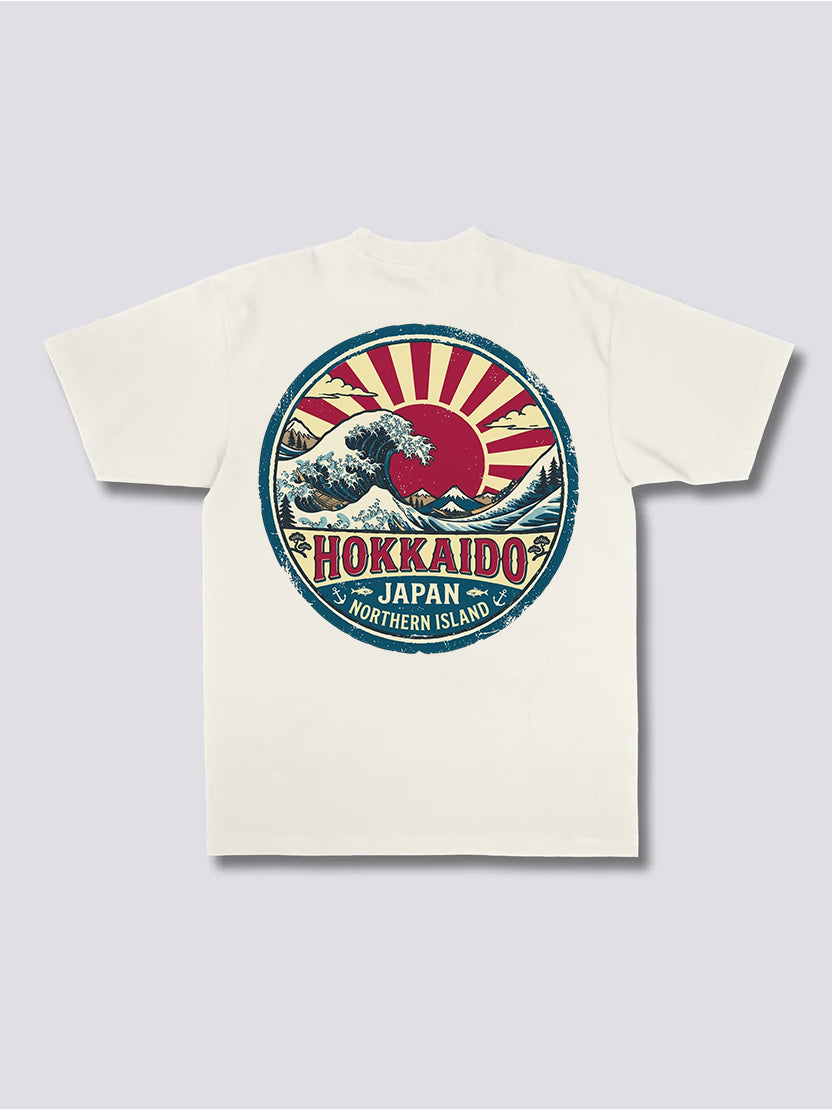 Hokkaido Wave Badge T-Shirt