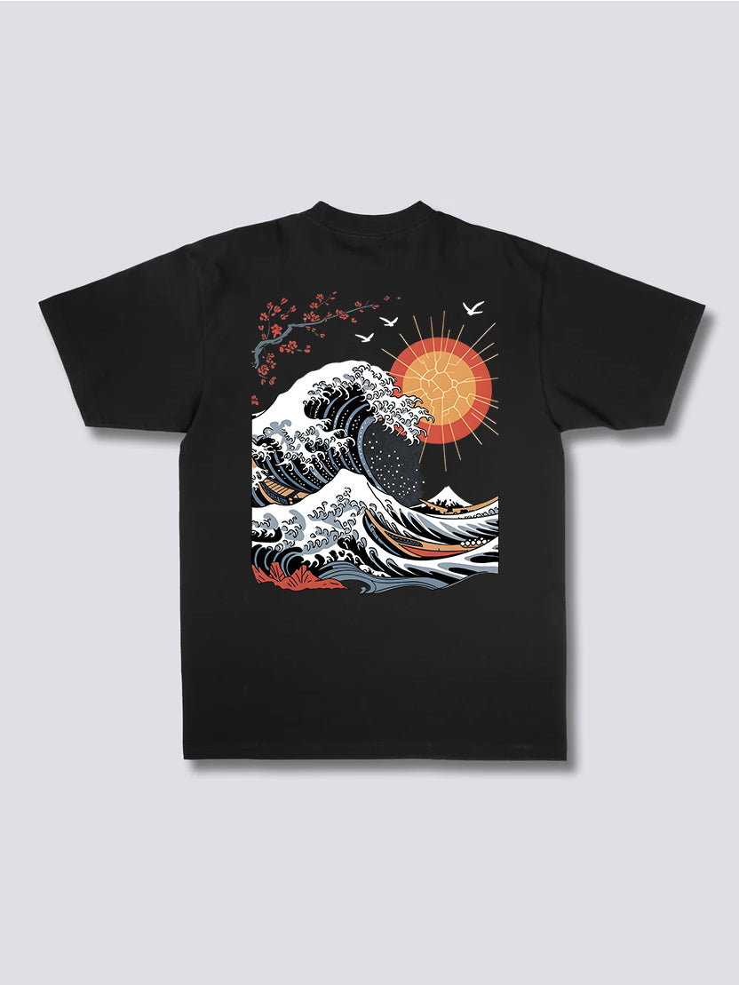 Ocean Sun Cherry Blossom T-Shirt