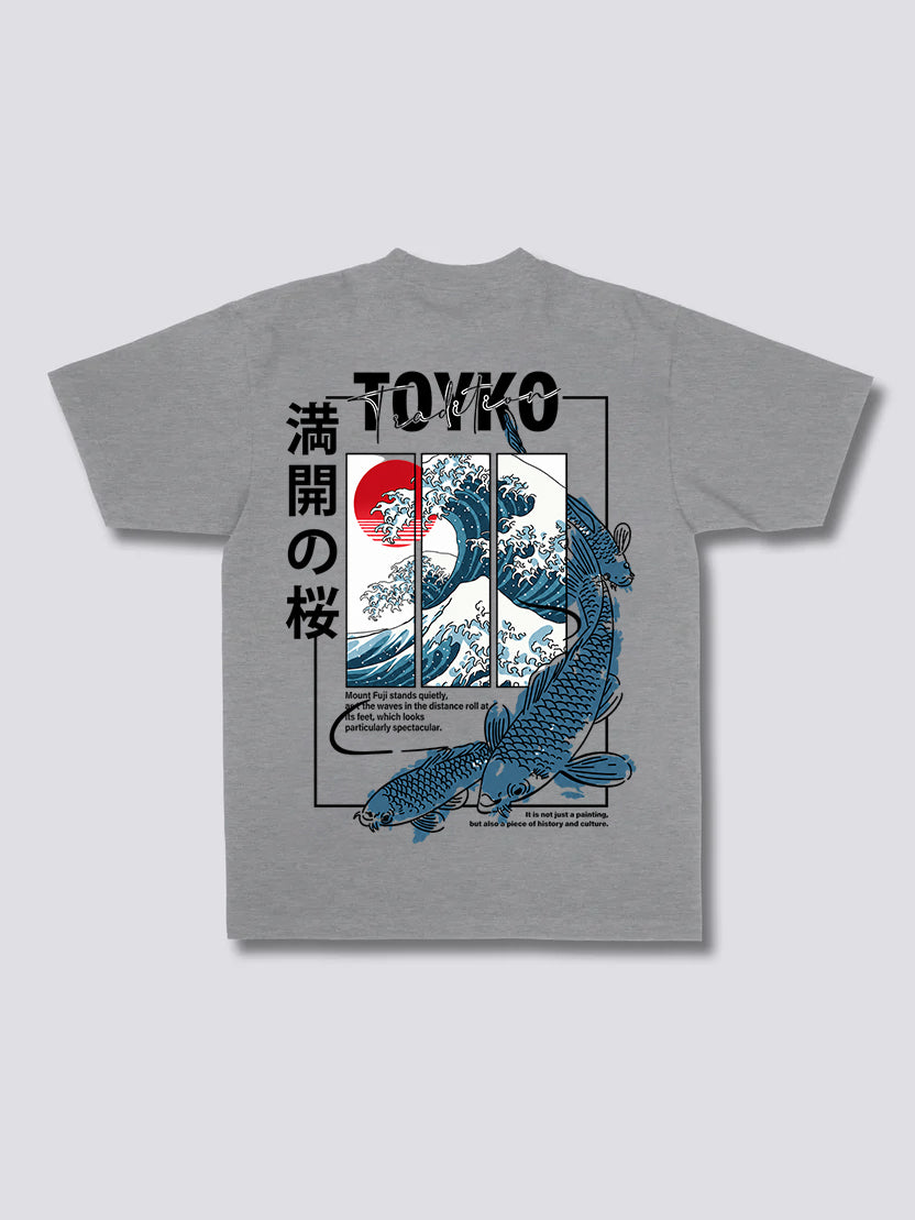 Kanagawa Wave Koi Fish T Shirt