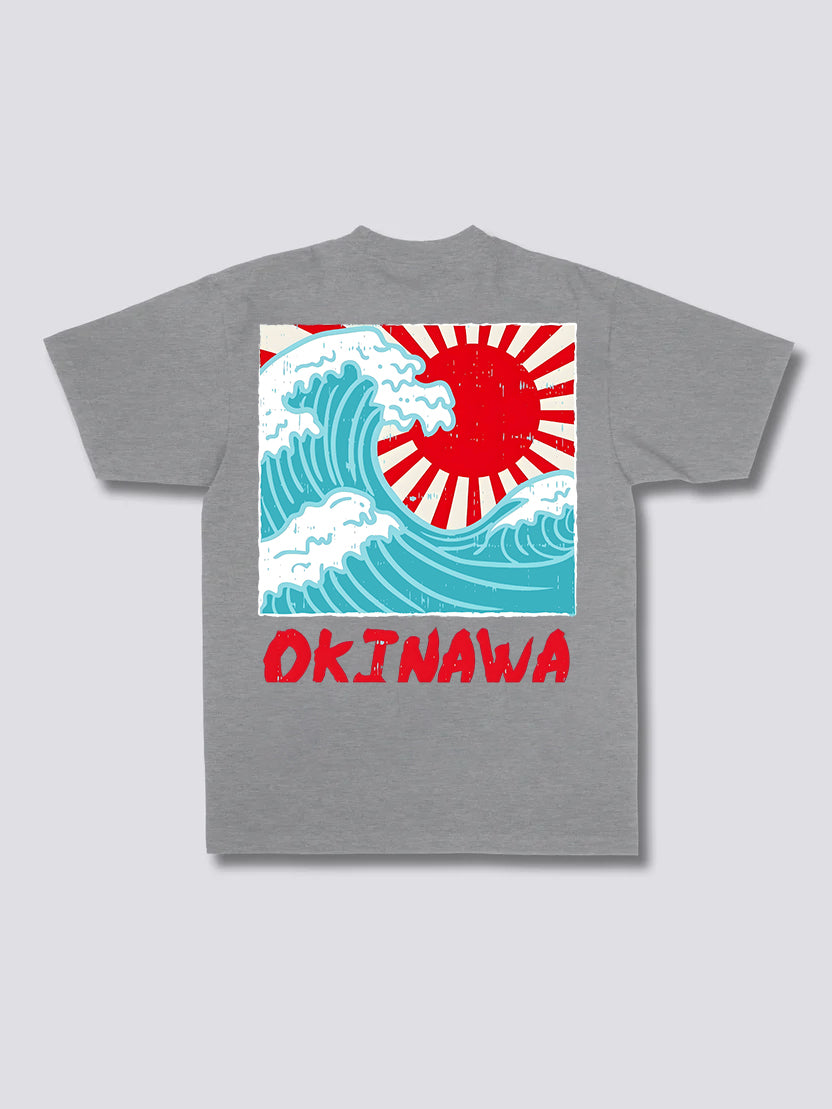 Okinawa Great Wave Print T-Shirt
