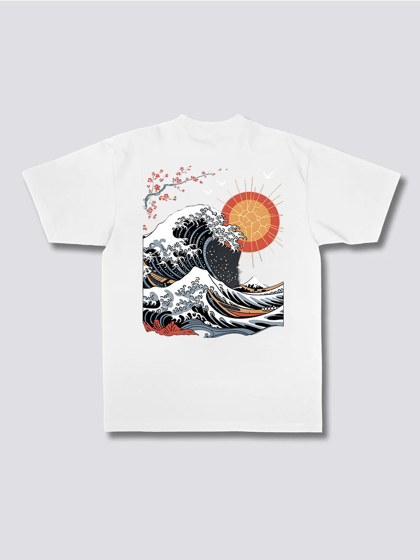Ocean Sun Cherry Blossom T-Shirt