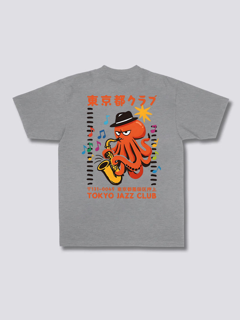 Octopus In Band T-Shirt