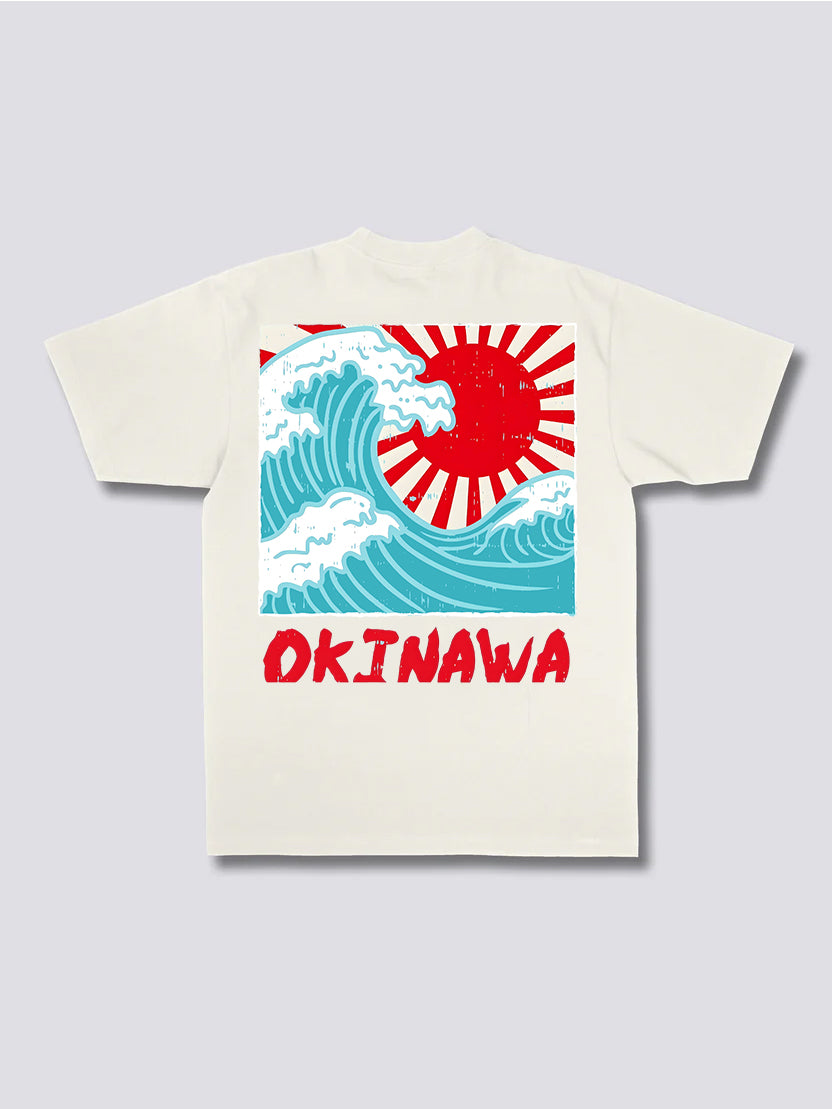 Okinawa Great Wave Print T-Shirt