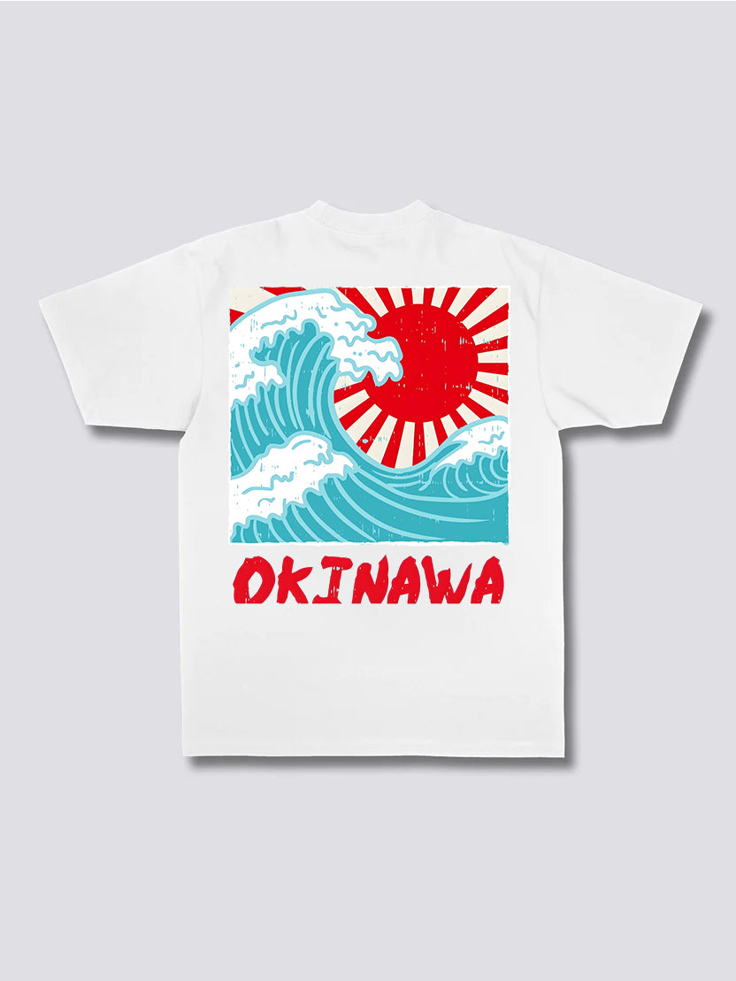 Okinawa Great Wave Print T-Shirt