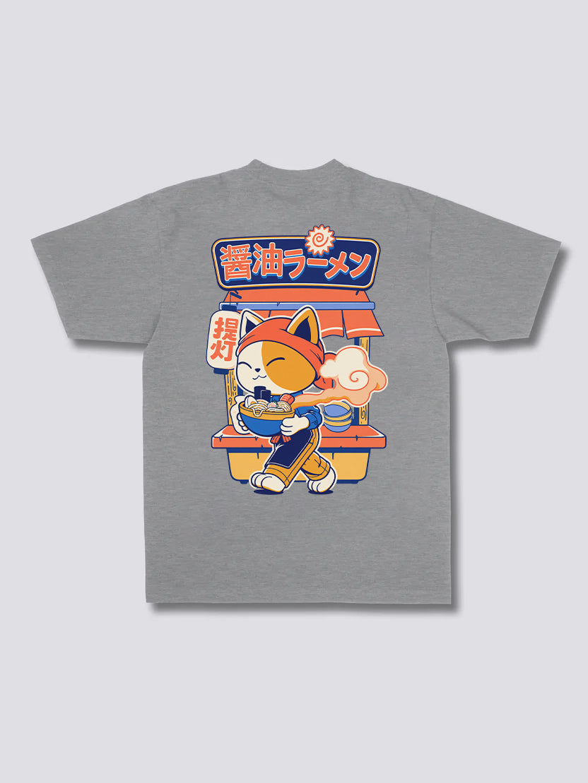 Cat Eating Ramen T-shirt