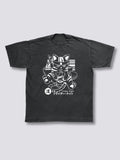 Front Print - Boozy Cat Vintage T-Shirt
