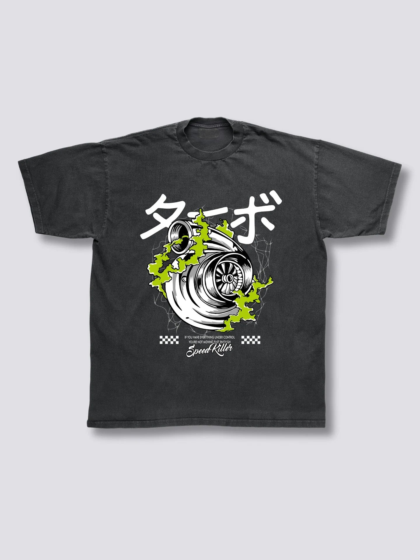 Front Print - Engine Vintage T-Shirt