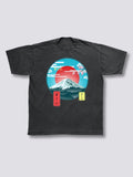 Front Print - Mount Fuji Vintage T-Shirt