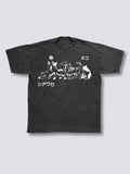 Front Print - Playful Vintage T-Shirt