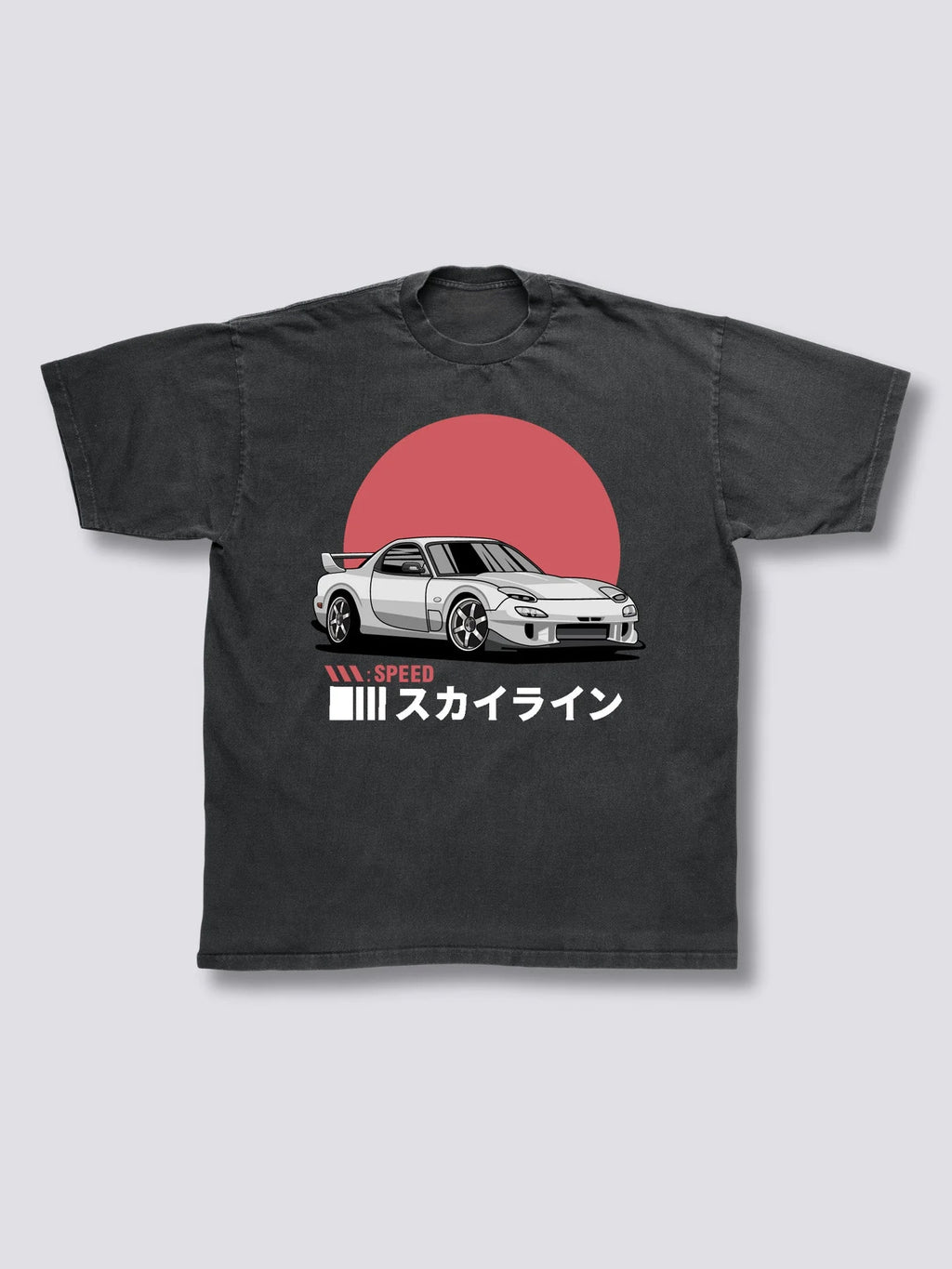 Front Print Sunrise Drive Vintage T-Shirt