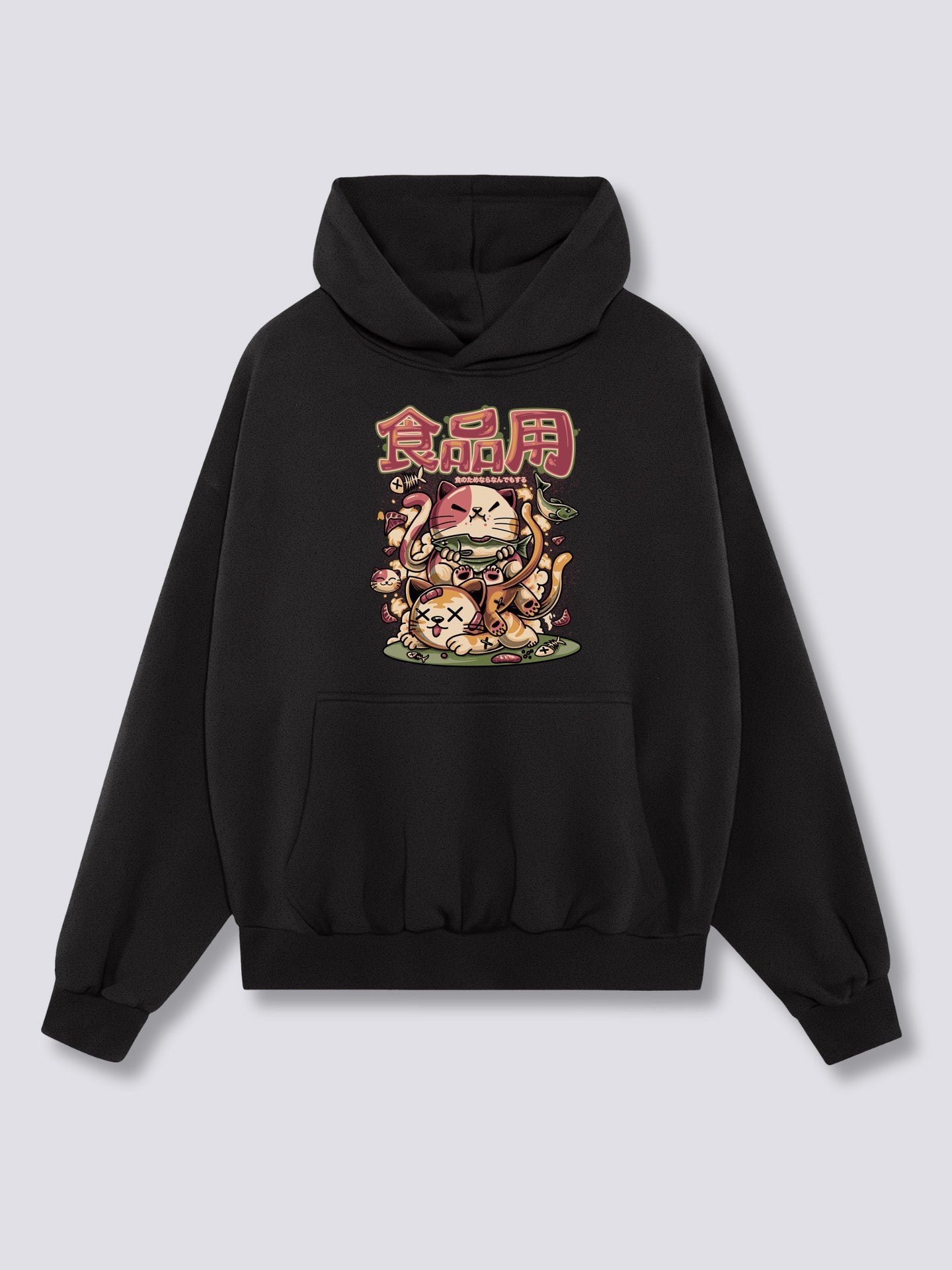 Front Print - Hungry Neko Hoodie