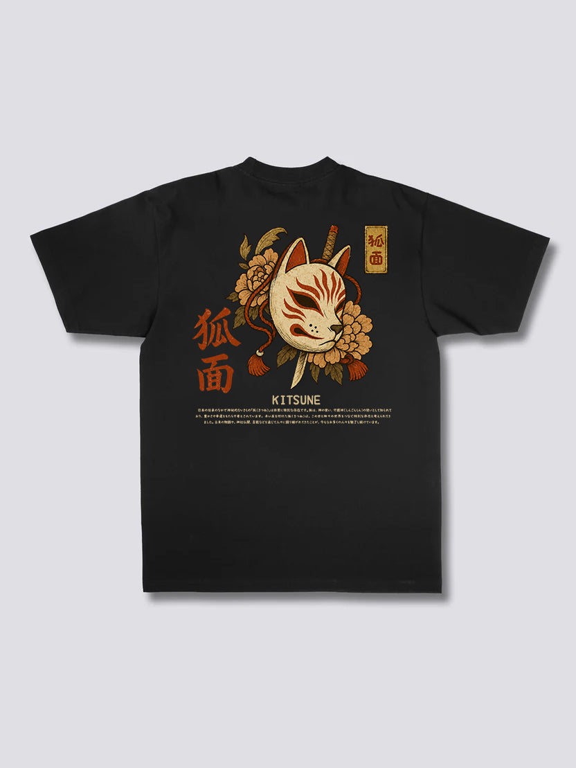 Kitsune Face Ukiyo-E T-Shirt