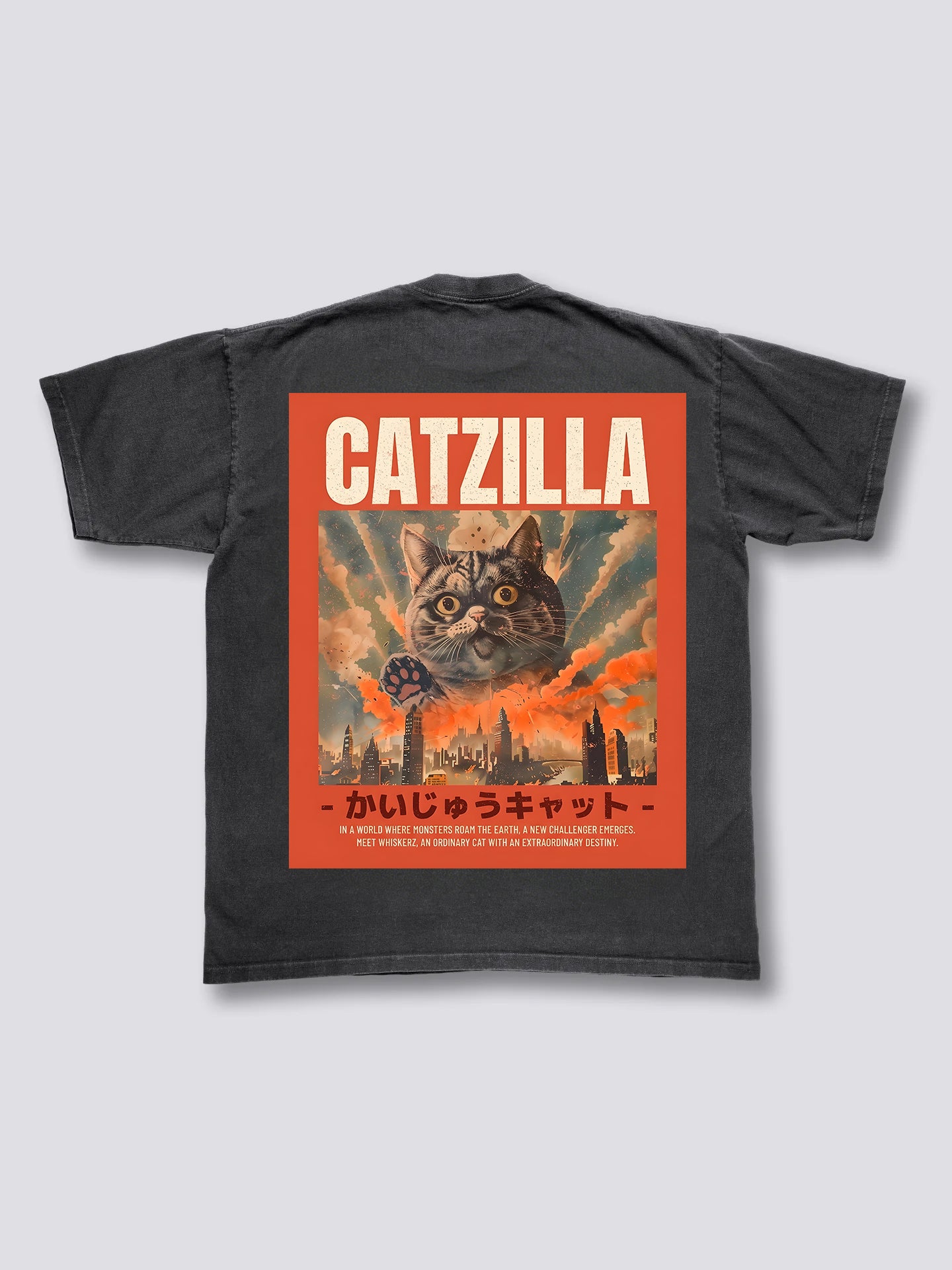 Catzilla Angry Cat Vintage T-shirt