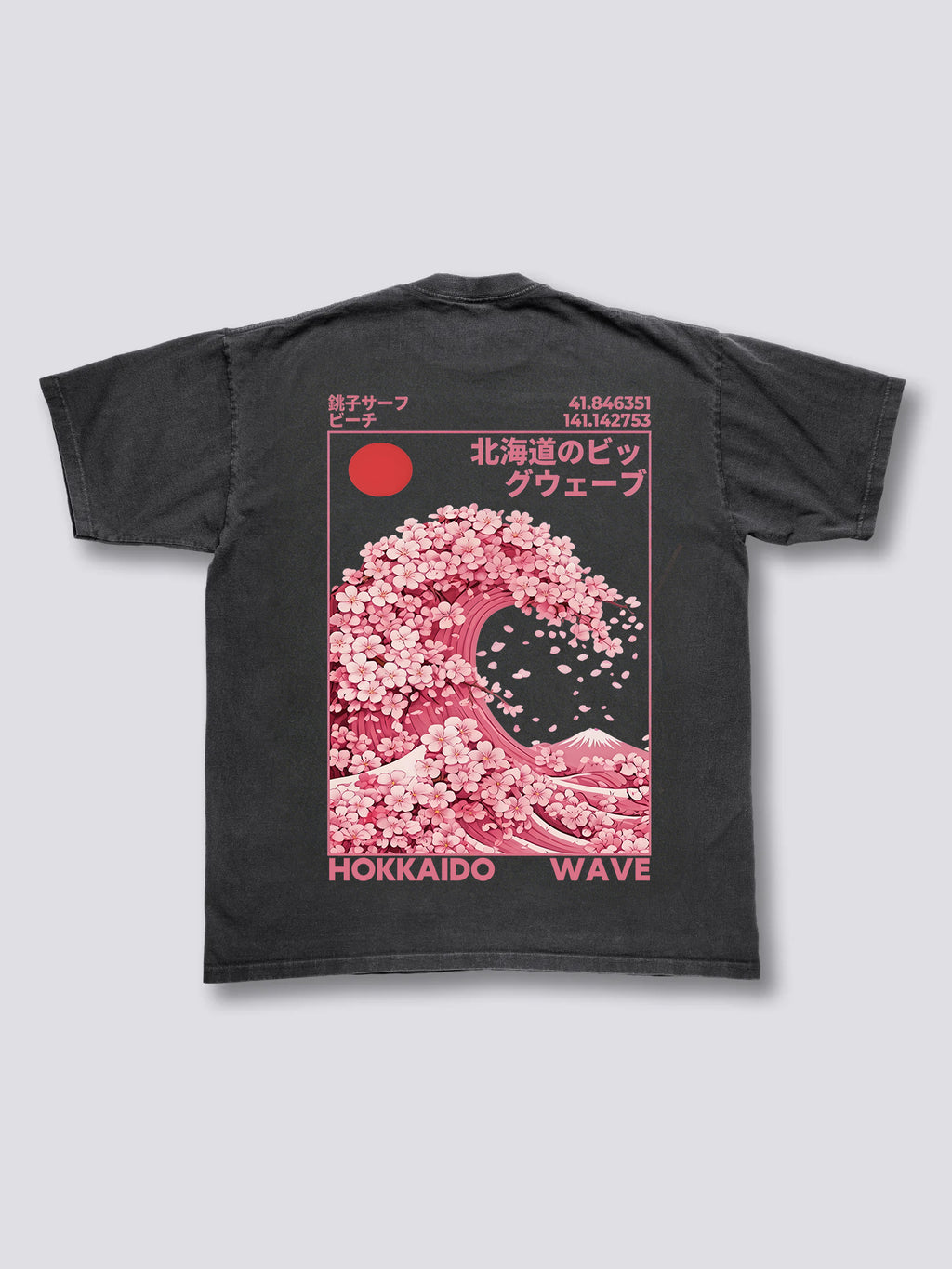 Hokkaido Wave Sakura Vintage T-shirt