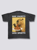 Capybara Eating Pasta Vintage T-shirt