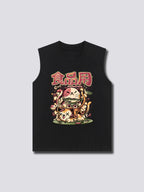 Front Print - Hungry Neko Tank Top