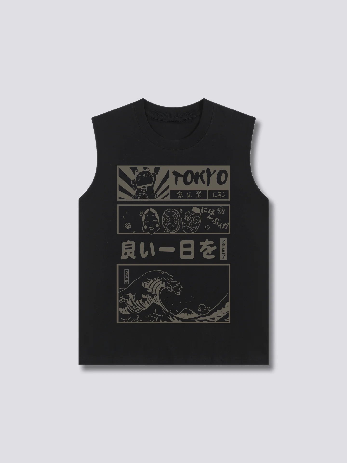 Front Print - Tokyo Wave Tank Top